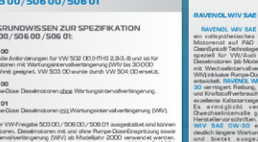 RAVENOL Newsletter - New OEM Approvals
