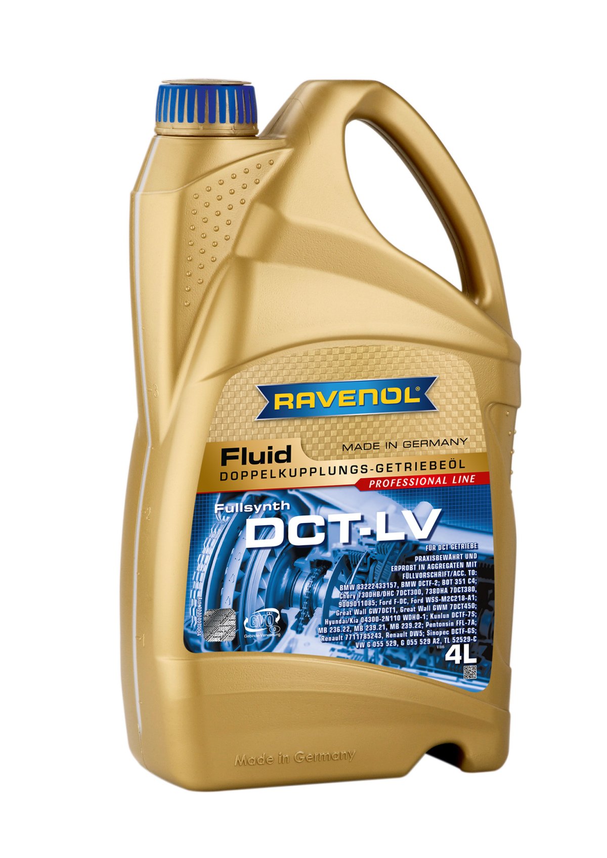 Neues Etikett auf der Ölkanne DCT-LV Fluid