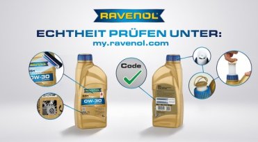 RAVENOL Schmierstoffe: Sicher fahren. Sicher vor Plagiaten
