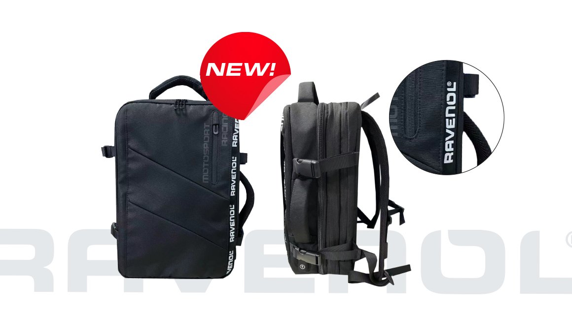 Der neue Ravenol Rucksack in der Detailansicht Der neue Ravenol Rucksack in der Detailansicht