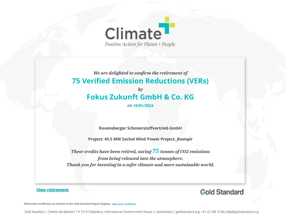 climate certificate
