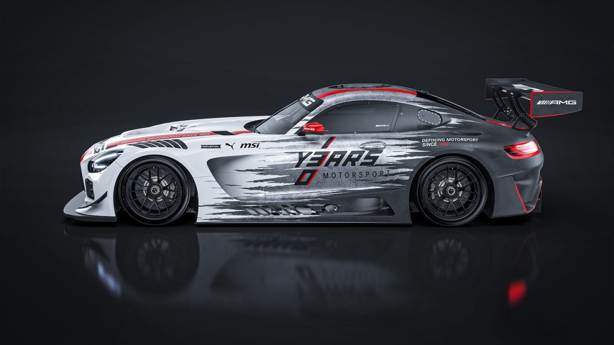 Der Mercedes AMG im Jubiläums Design