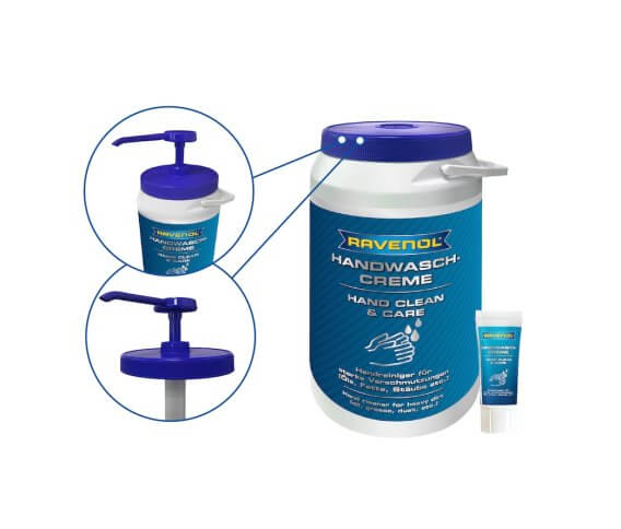 Verpackung der Handwaschcreme im Detail