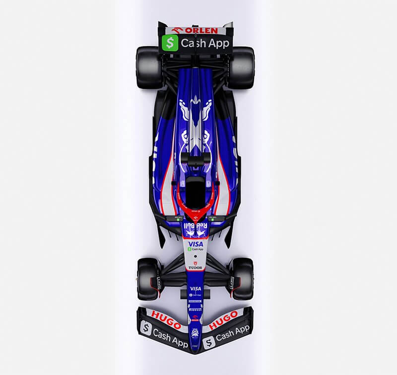 Der Formel 1 Wagen von oben