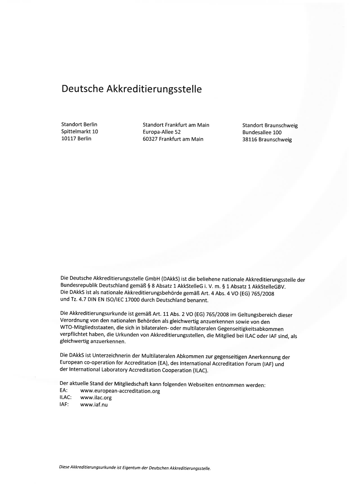 Akkreditierungsurkunde Teil 1